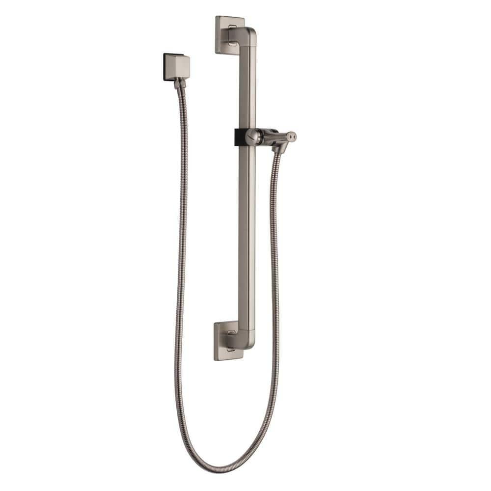 Universal Showering Components Adjustable Slide Bar and Grab Bar Shower Faucet