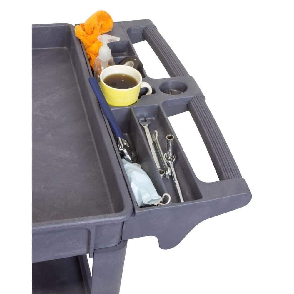 Gray Polypropylene 500-Pound Capacity Service Utility Cart
