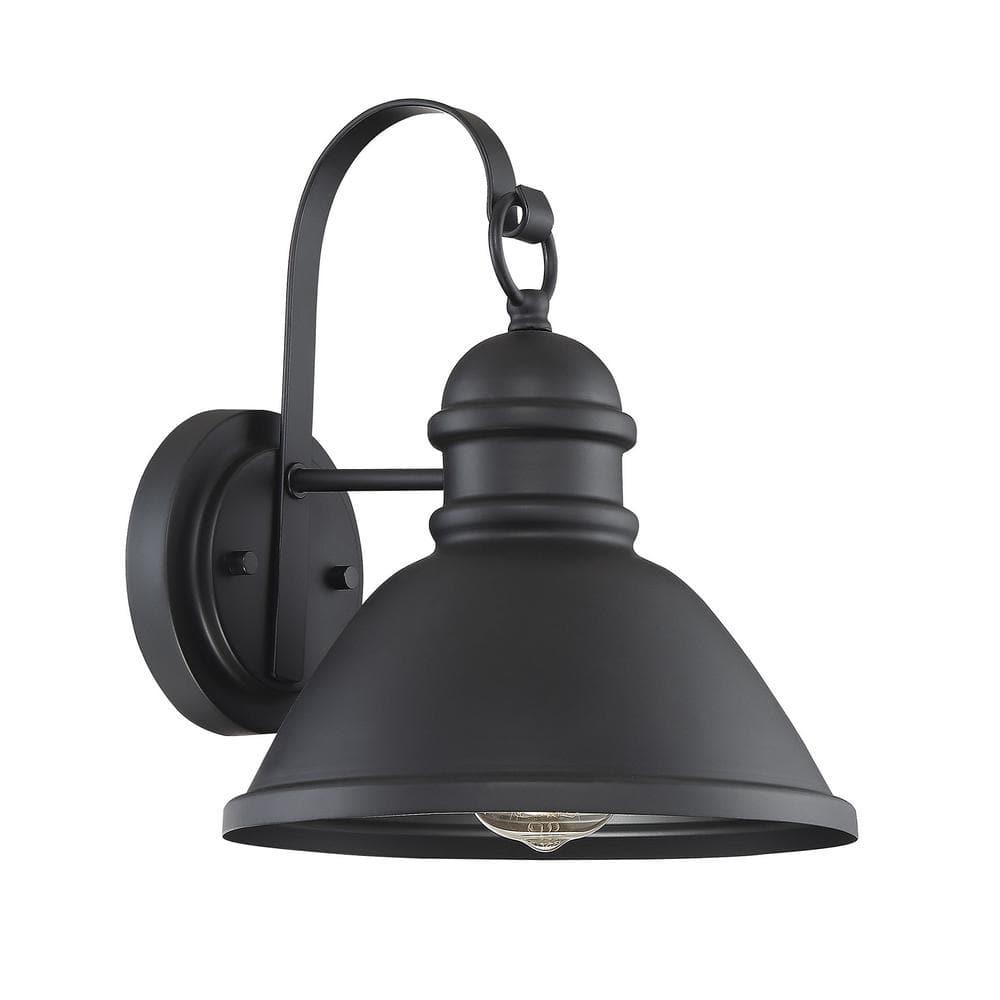 Trade Winds Lighting 1-Light Wall Sconce In Matte Black