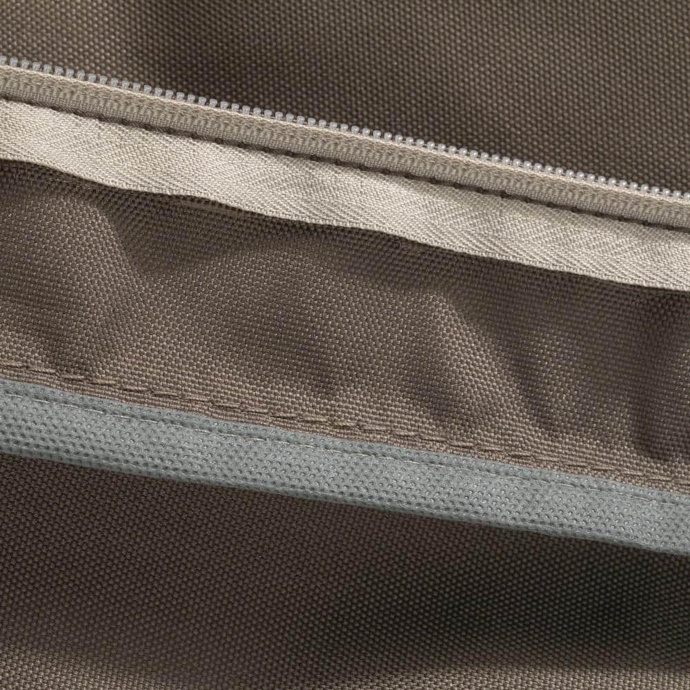 Classic Accessories Ravenna Water-Resistant Patio Lounge Chair/Loveseat Back Cushion, 21 x 20 x 4 Inch, Dark Taupe