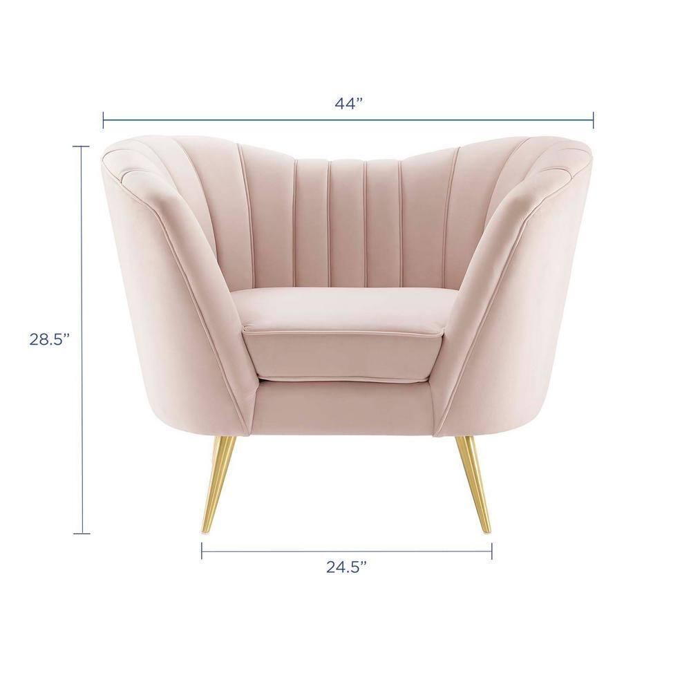 Opportunity Performance Velvet ArmchairPink