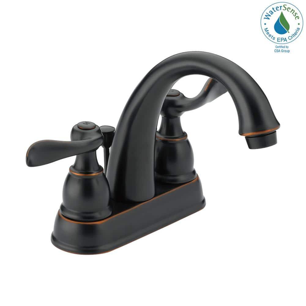 Windemere Centerset Bathroom Faucet with Drain Assembly, 2-handle Bathroom Sink Faucet