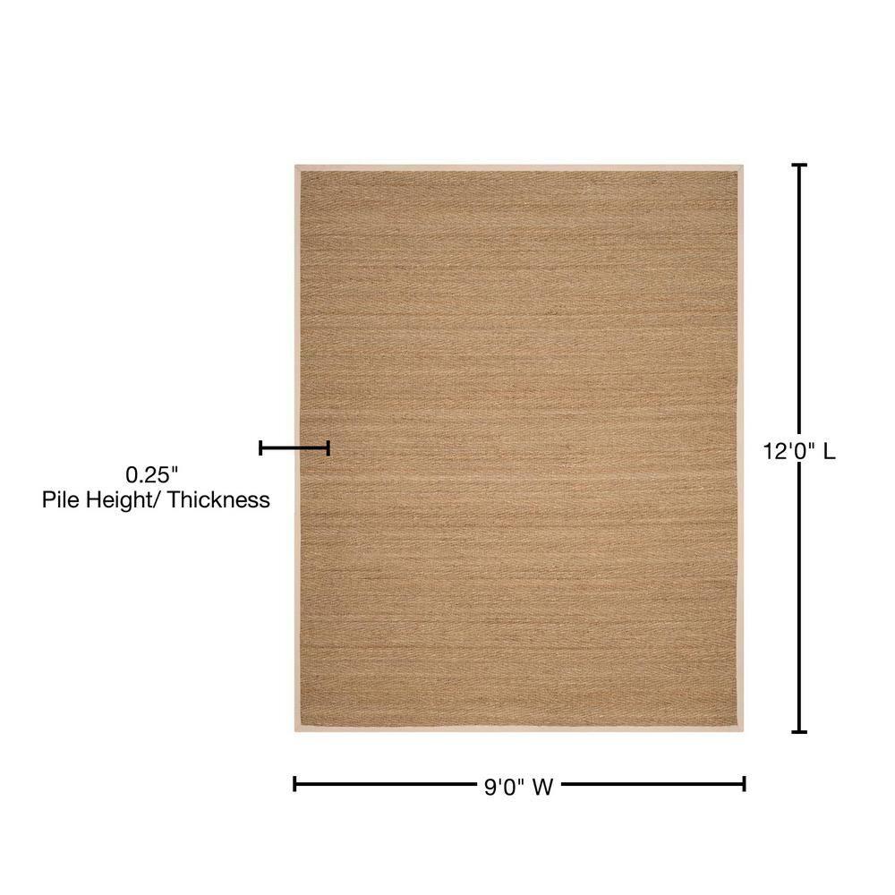 Deschamps Natural Fiber Seagrass Solid Color Rug