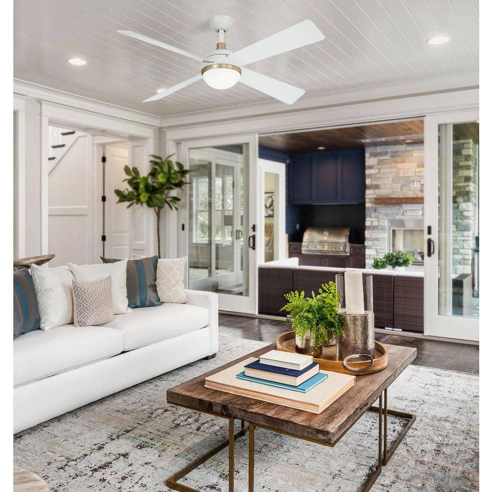 Minka Aire 54" 4 - Blade LED Standard Ceiling Fan with Remote Control and Light Kit Included