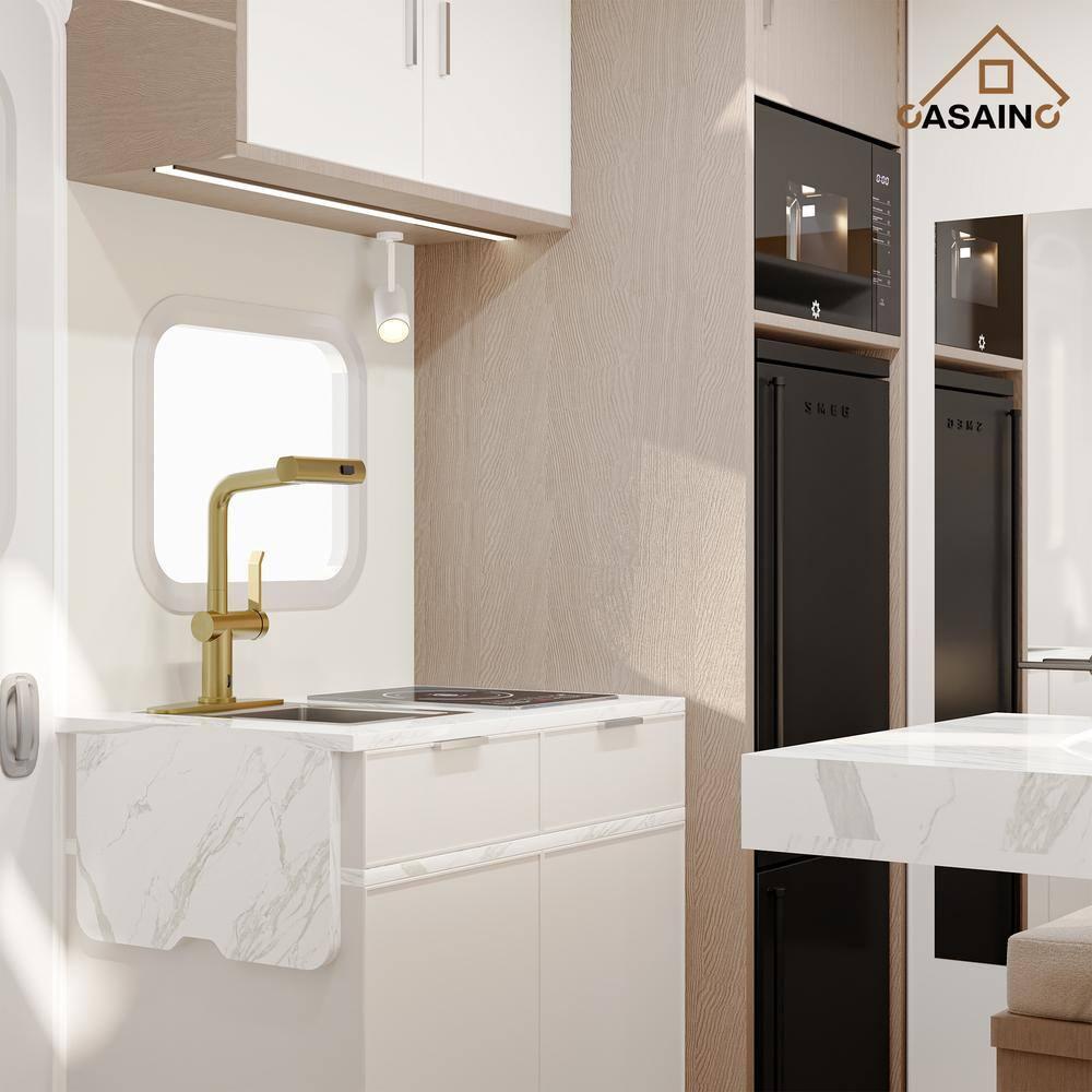 Willow Single Handle Pull Out Kitchen Faucet with Touchless Sensor, Three-function Mode Sprayer