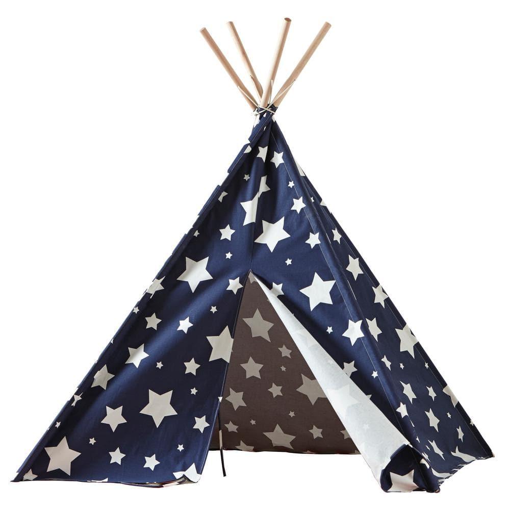 turtleplay Children’s Teepee, Blue With White Stars