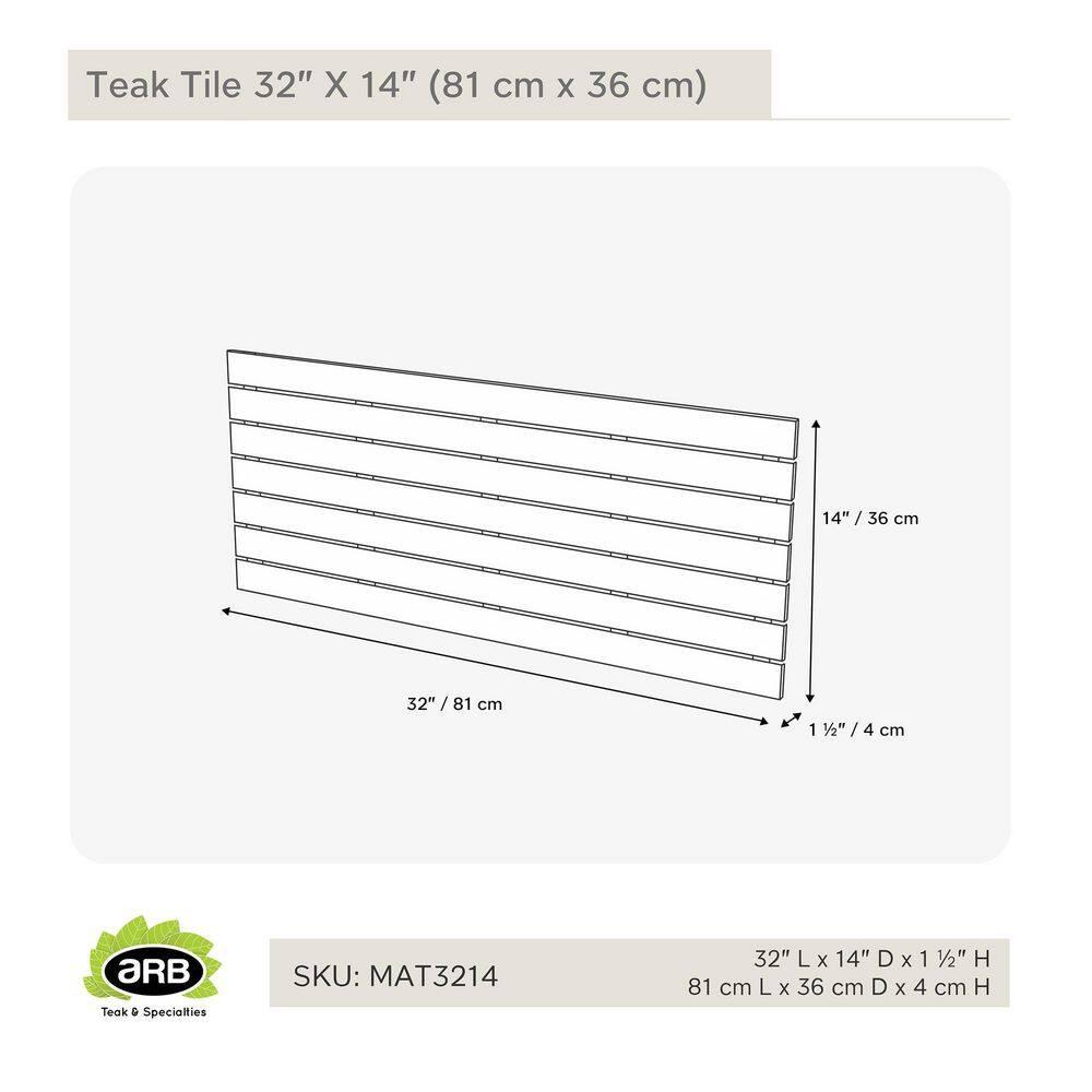 ARB Teak & Specialties Teak Shower Mat