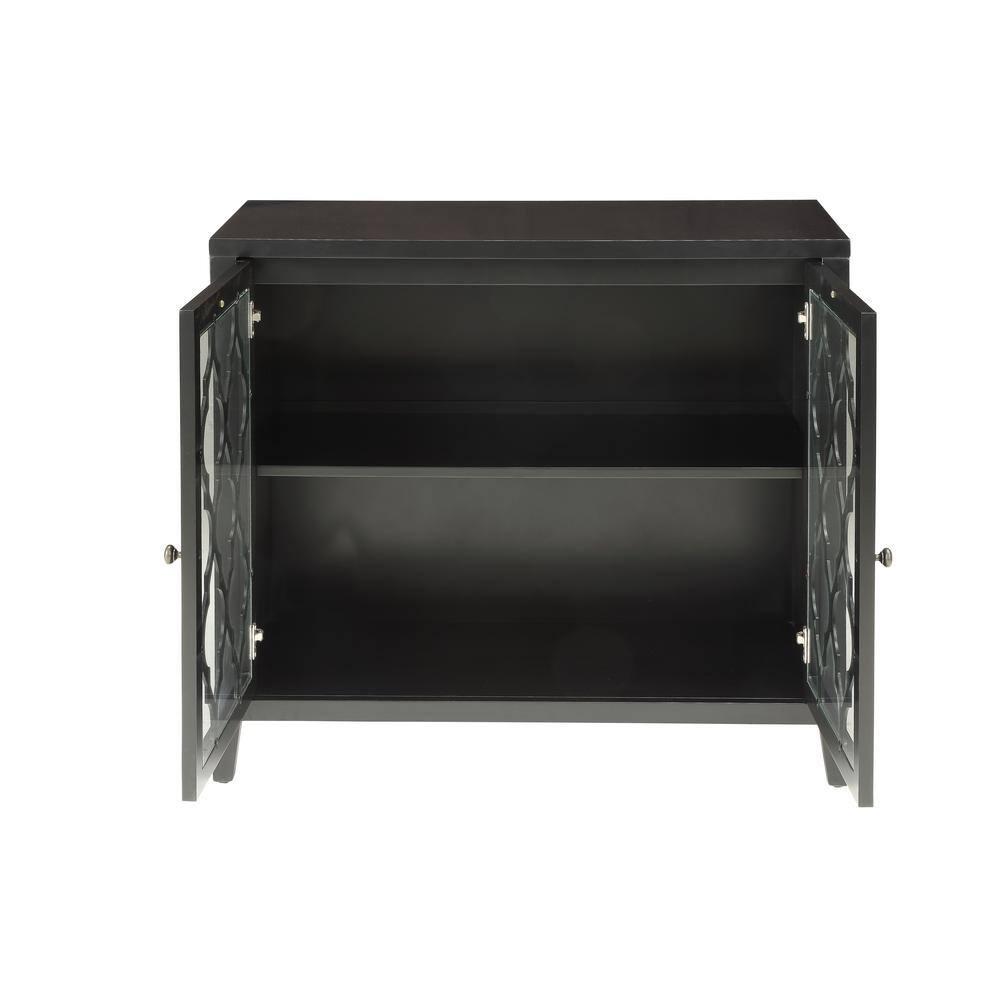 ACME Ceara Storage Console Table with Door in Black