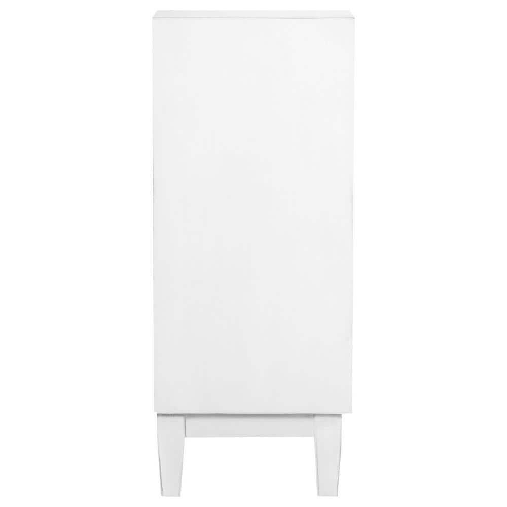 Coaster Contemporary Wood Rectangular 2-Door Accent Cabinet in White