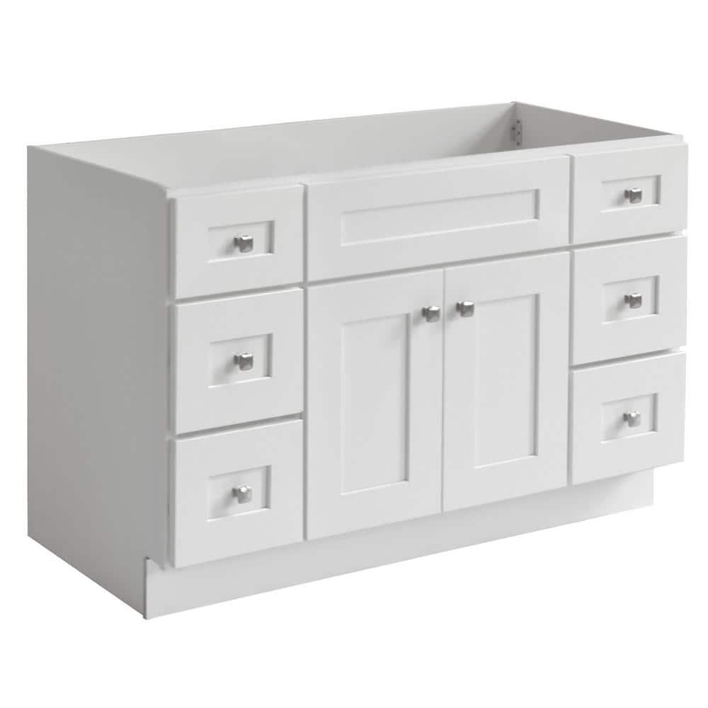 Design House Brookings 48 Inch Bathroom Vanity, Ready to Assemble, Solid Wood, Sherwin Williams – Design House, 599001-