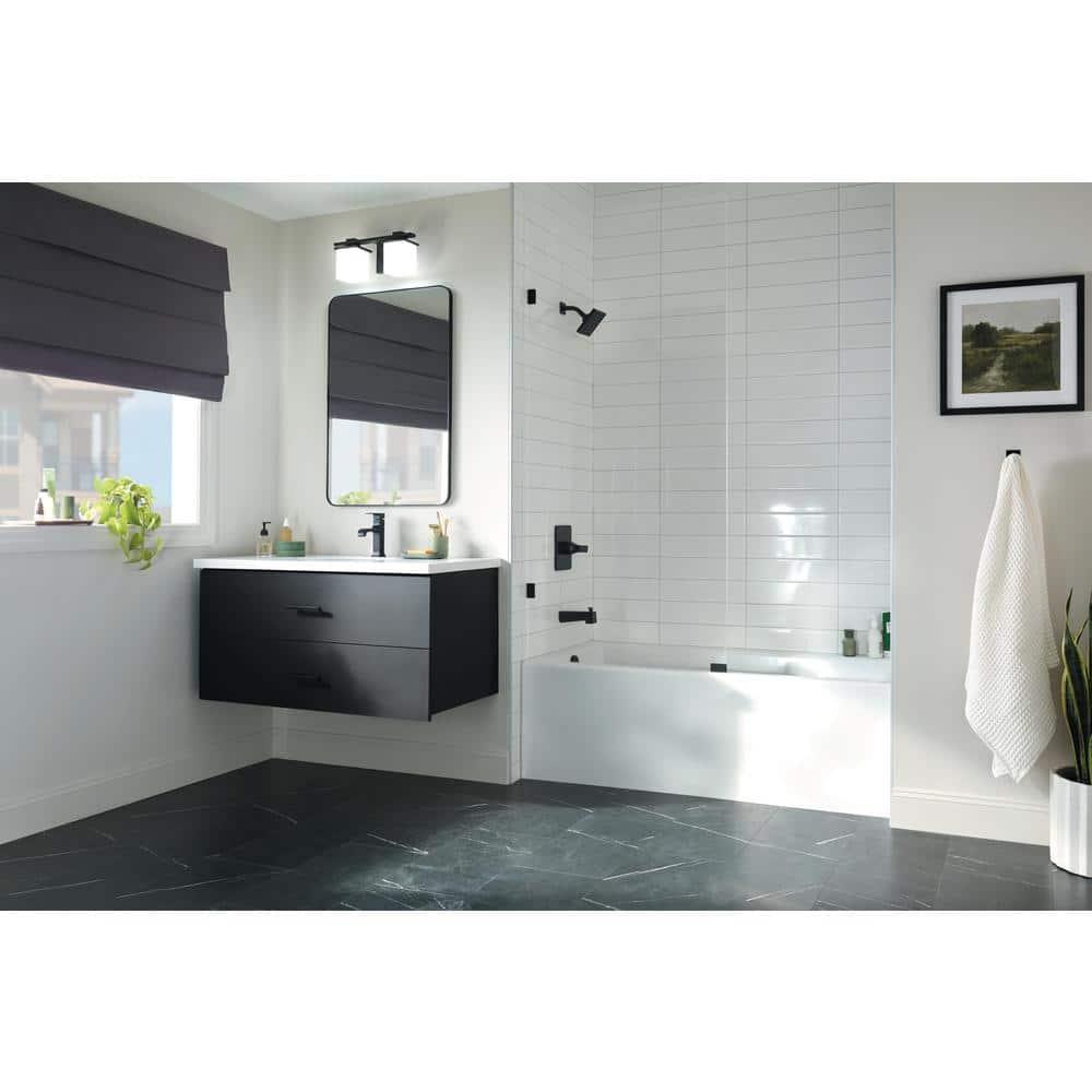 Velum Single Hole Curved Bathroom Faucet with Drain Assembly, Single Handle Bathroom Sink Faucet