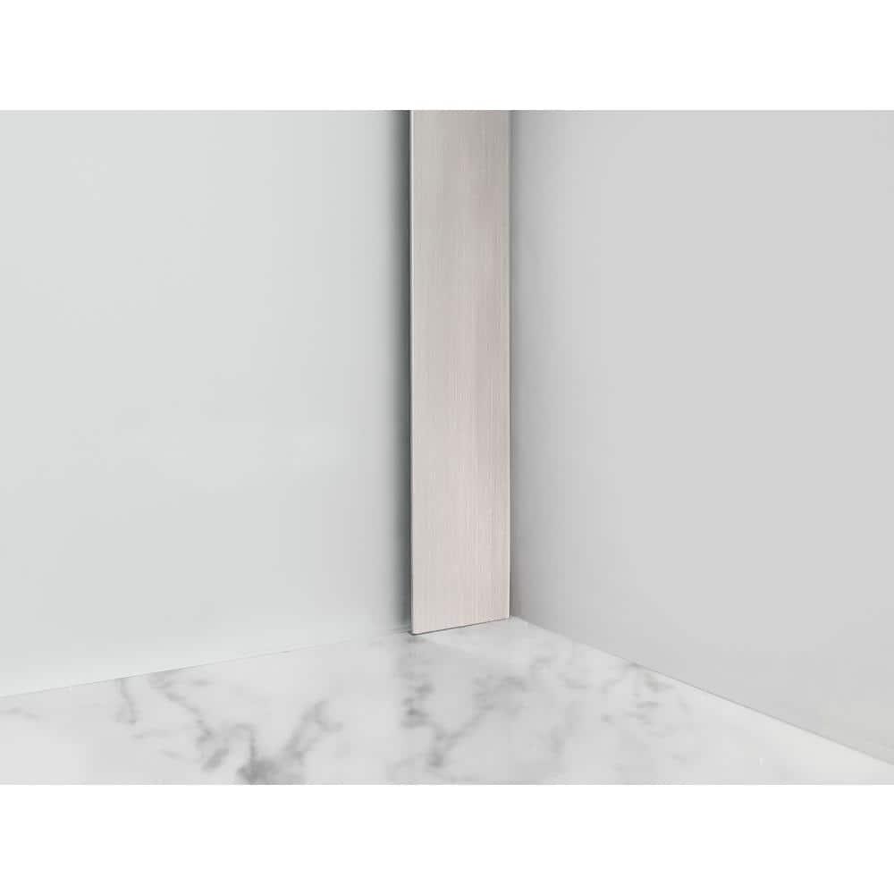 Coraline XL52" W x 80" H Single Sliding Frameless Shower Door