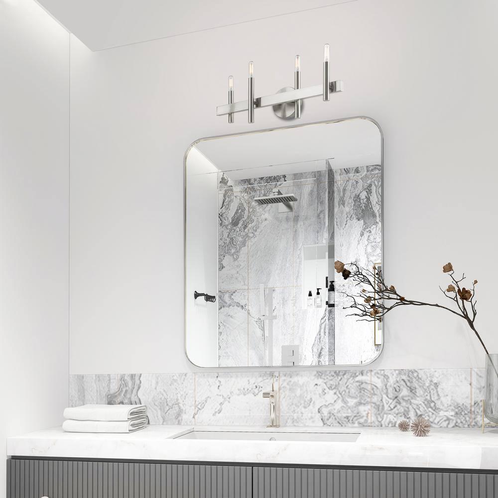 Livex Lighting Denmark 4 - Light Vanity in  Brushed Nickel
