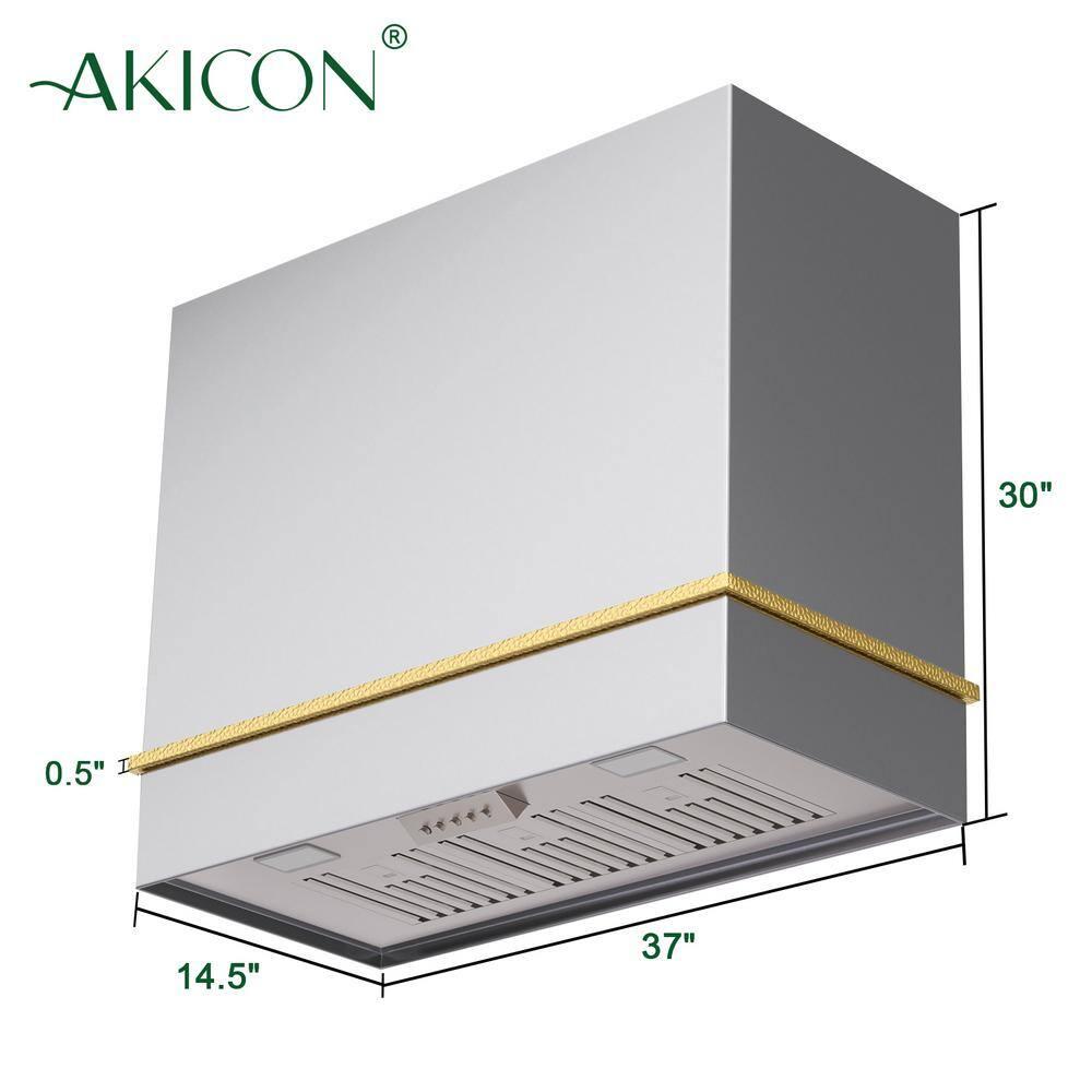 Akicon 36" 600 CFM Ducted (Vented) Wall Range Hood