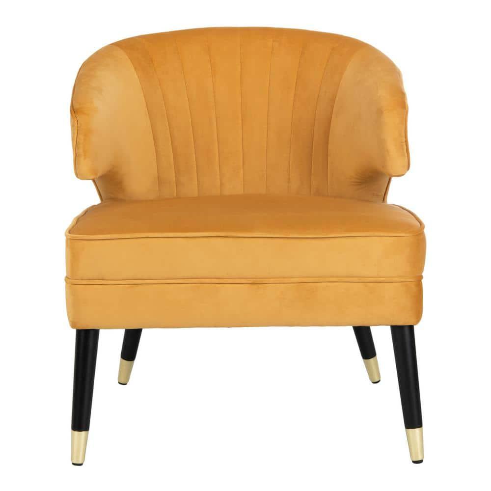 Stazia Wingback Accent Chair - ACH4502 - Marigold/Black - Safavieh