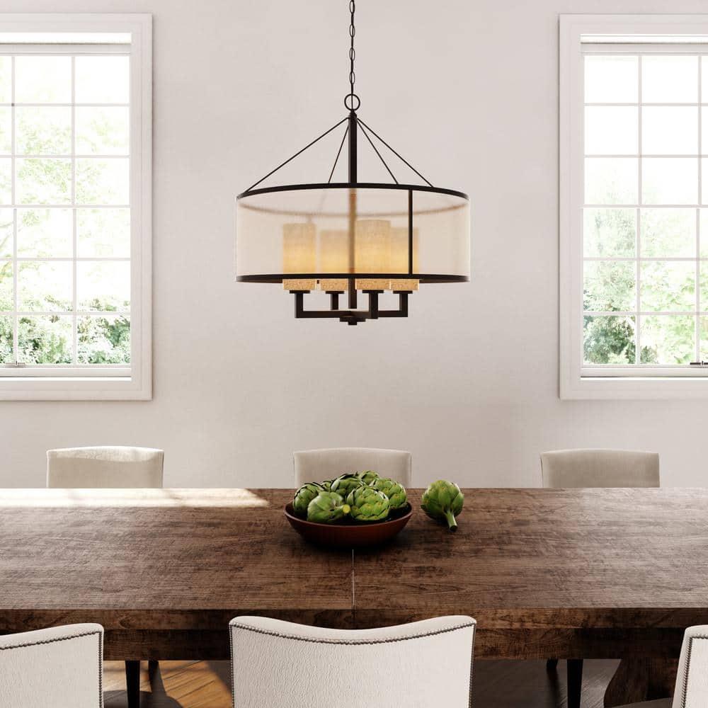 Elk Home Diffusion 4 - Light Chandelier in  Oil Rubbed Bronze