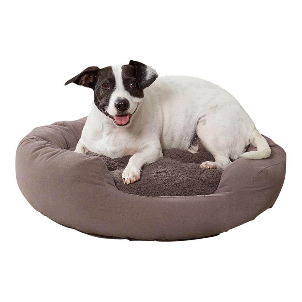 Happy Hounds Murphy Deluxe Donut Dog Bed, Gray, Small (24 x 24 in.)