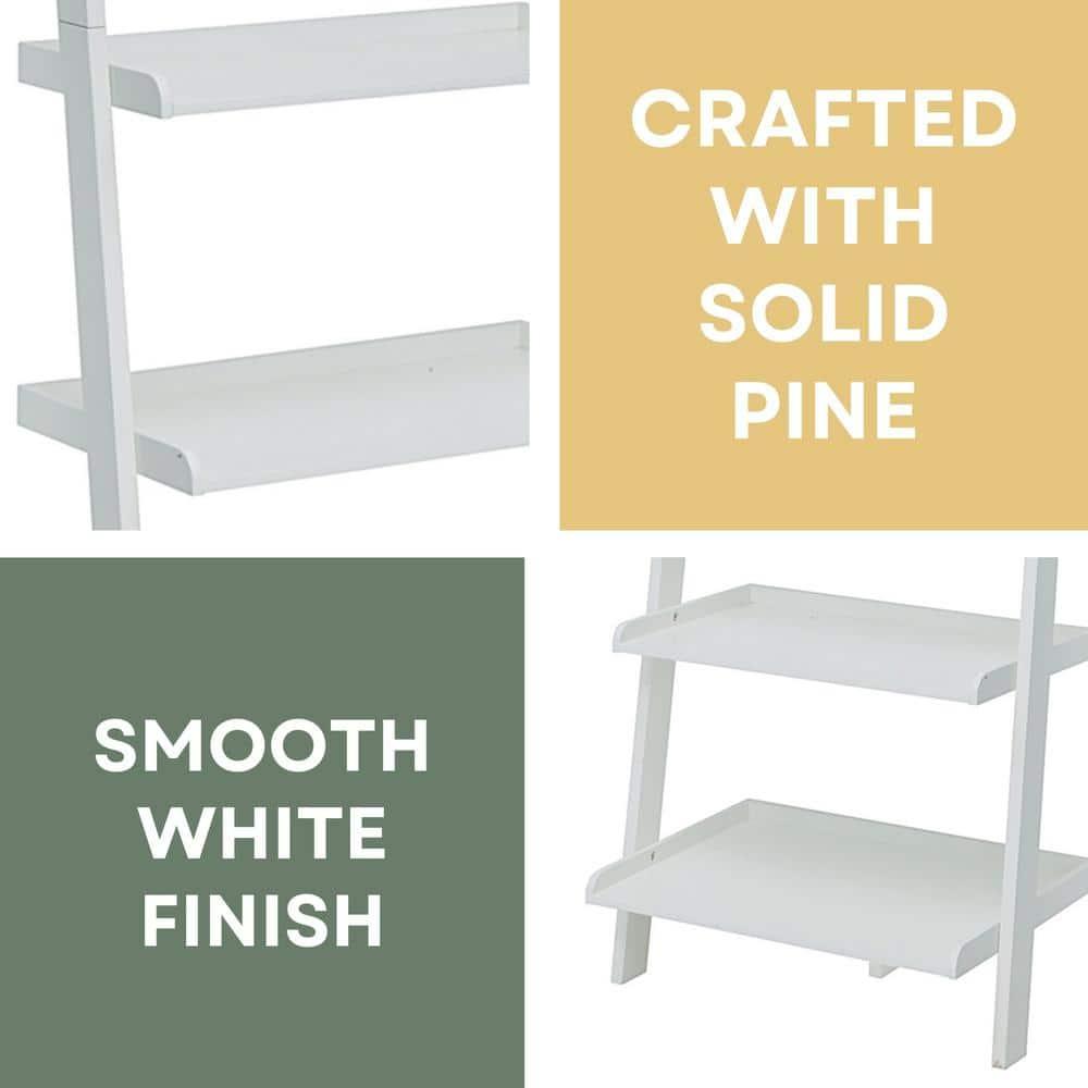 Convenience Concepts French Country Bookshelf Ladder, White
