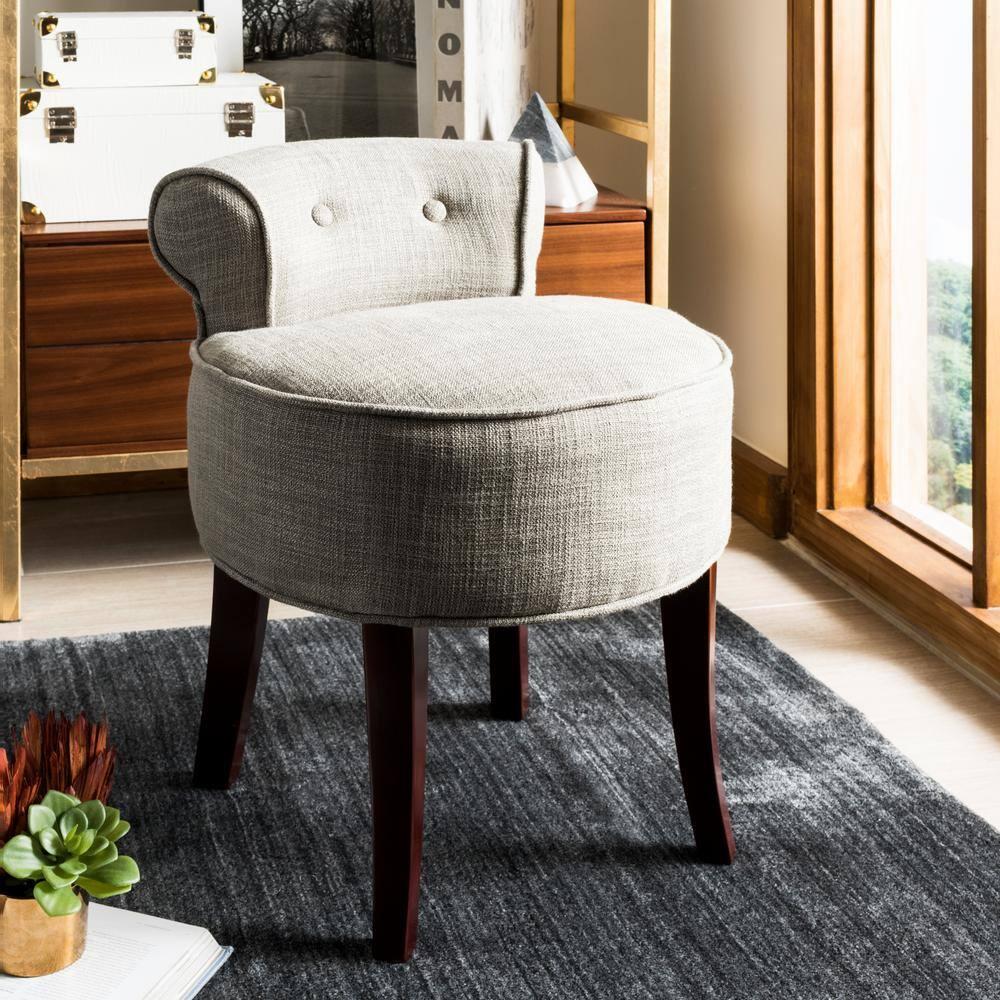 Georgia Vanity Stool - Stone - Safavieh