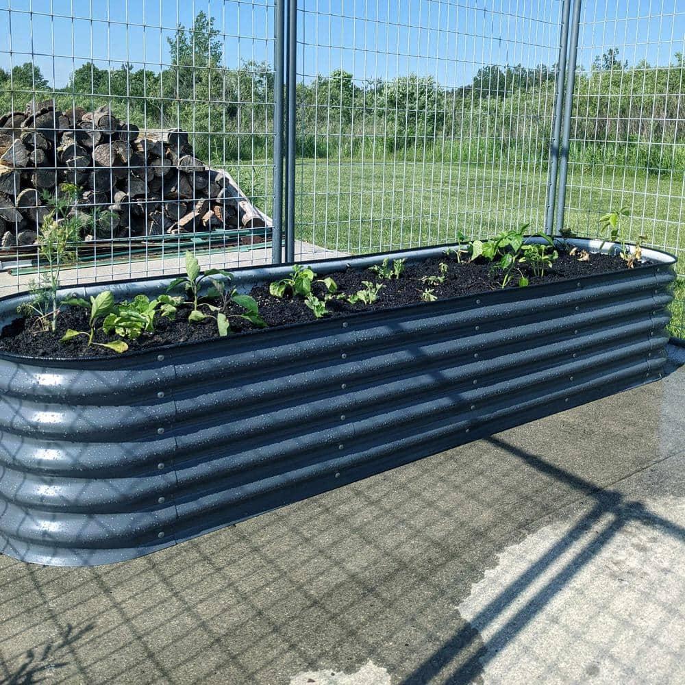 17" Tall 9 In 1 Modular Metal Outdoor Raised Garden Bed