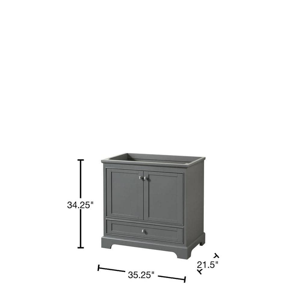 Wyndham Collection Deborah 35" Single Bathroom Vanity Base Only