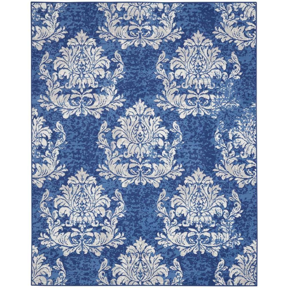 Nourison Whimsicle WHS11 Indoor only Area Rug - Navy Ivory 8' x 10'