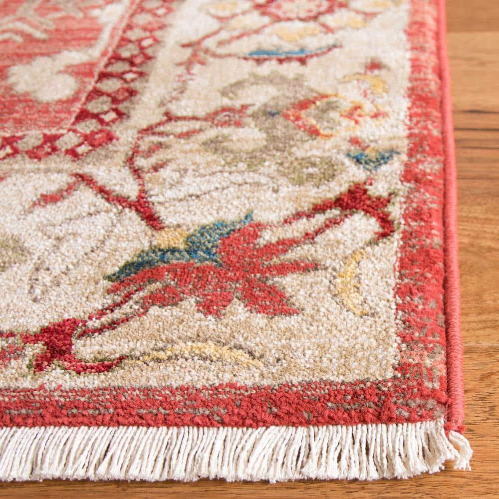 Kashan KSN303 Power Loomed Runner Rug - Red/Beige - 2'6"x8' - Safavieh