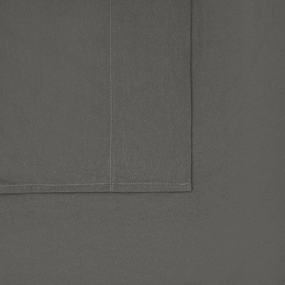 Brooklyn Loom Twin XL 3pc Essential Cotton Sheet Set Gray