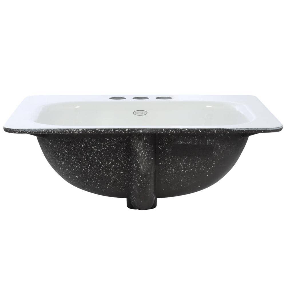 Tahoe Metal Rectangular Drop-In Bathroom Sink with Overflow