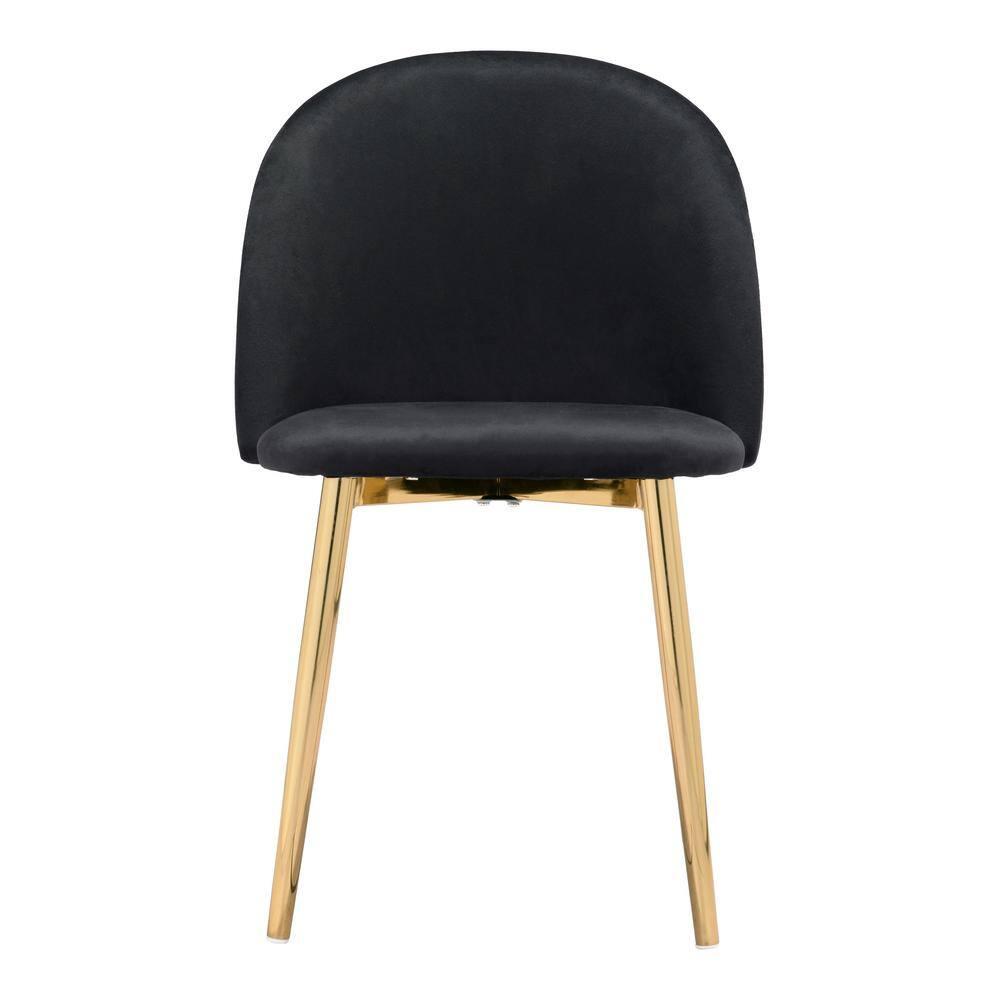 Zuo Cozy Dining Chair (Set of 2) Black & Gold