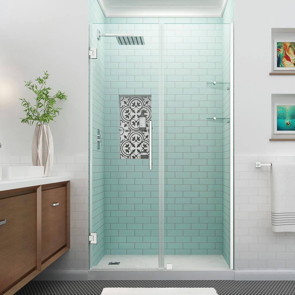 Belmore GS 47" x 72" Hinged Frameless Frosted Shower Door