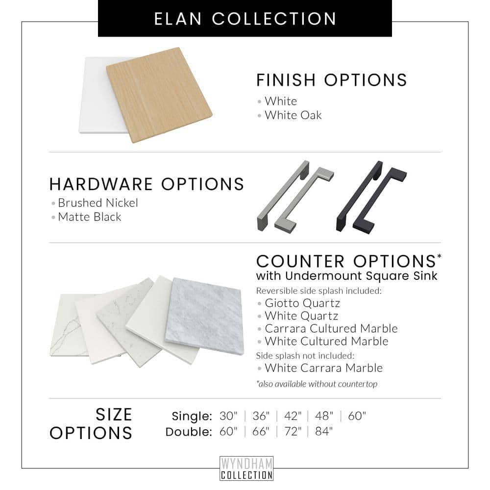 Wyndham Collection Elan 36'' Single Bathroom Vanity with Cultured Marble Top