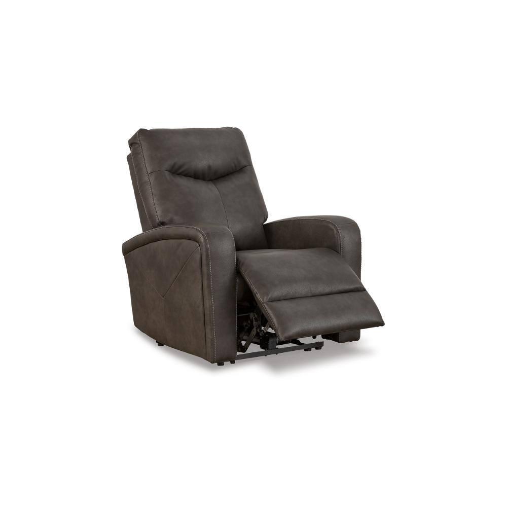41 in. Aji Chair Power Recliner with Adjustable Headrest, Quarry Gray