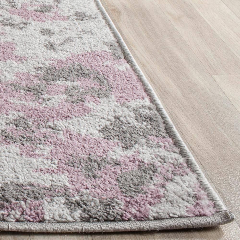 Adirondack ADR115 Machine Made Indoor Area Rug - Light Grey/Purple - 8'x8' - Safavieh