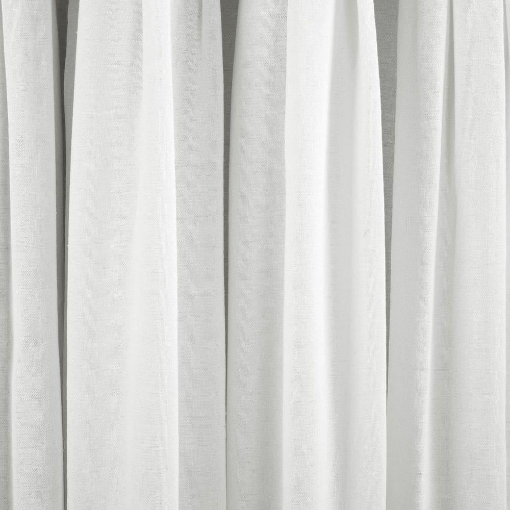 Lush Decor Linen Button Cotton Blend Blackout Thermal Rod Pocket Single Curtain Panel
