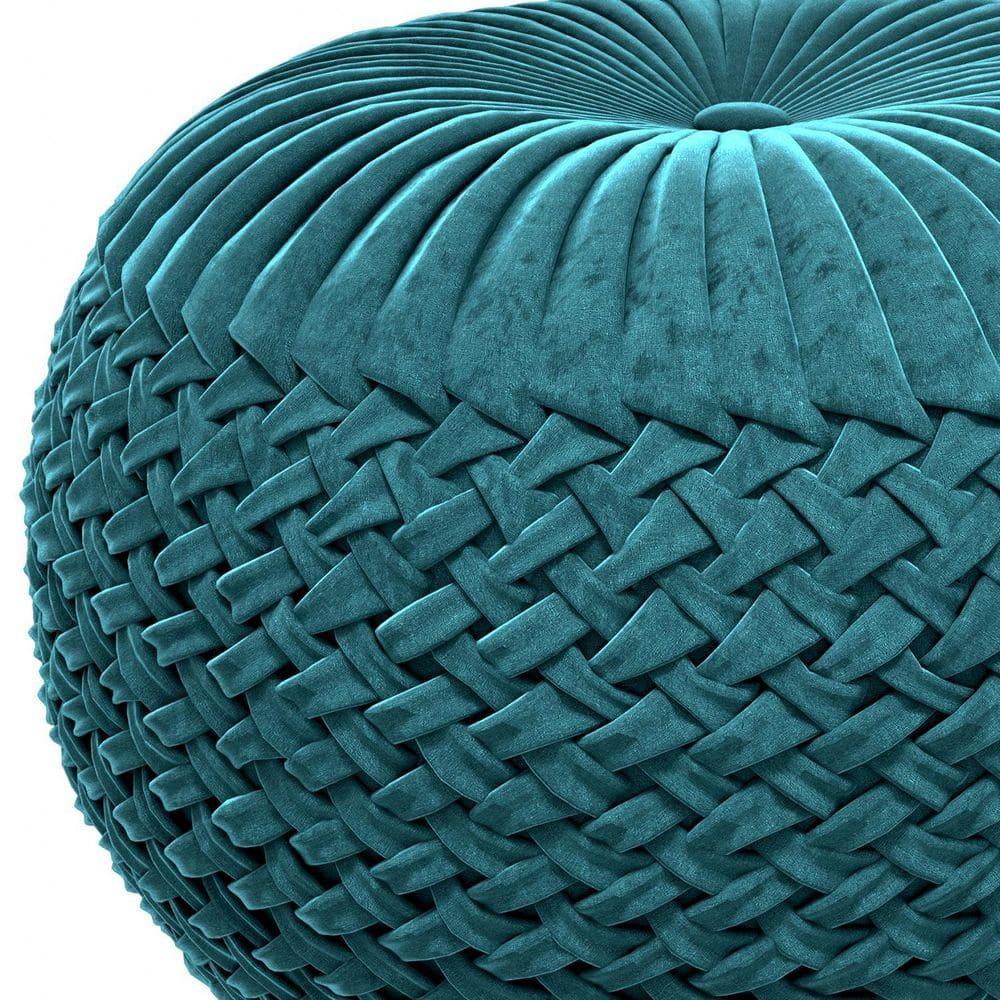 Simpli Home Grafton Velvet Pouf