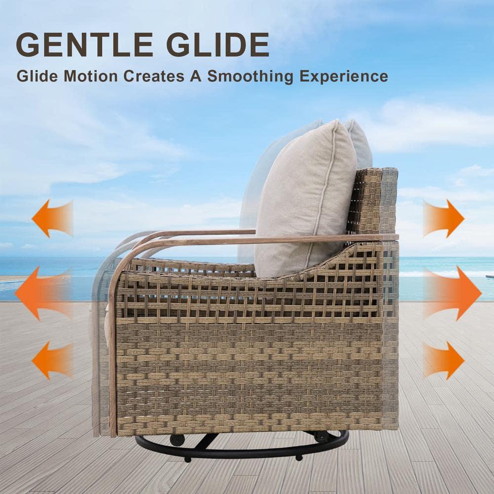 EAGLE PEAK Wicker Outdoor Rocker Chair