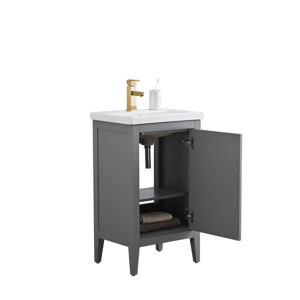 20'' Single Bathroom Vanity with Ceramic Top
