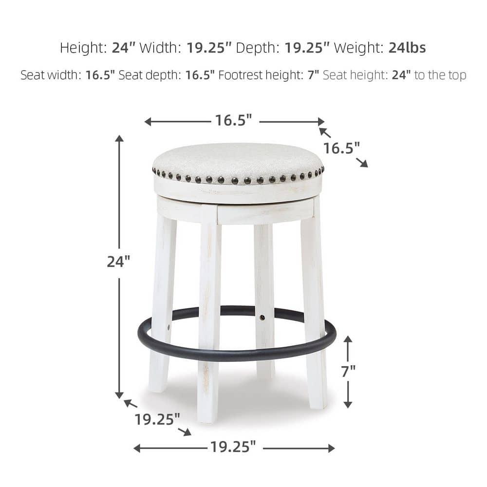 Daiah Swivel Upholstered Counter Stool