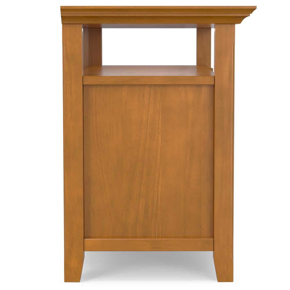 Simpli Home Amherst Transitional Solid Wood 54" TV Stand in Light Golden Brown