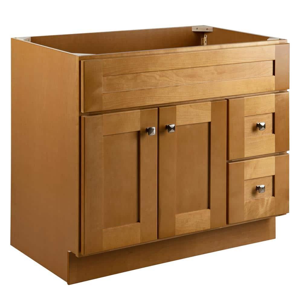 Design House Brookings 36 Inch Bathroom Vanity, Ready to Assemble, Solid Wood, Sherwin Williams – Design House, 587097