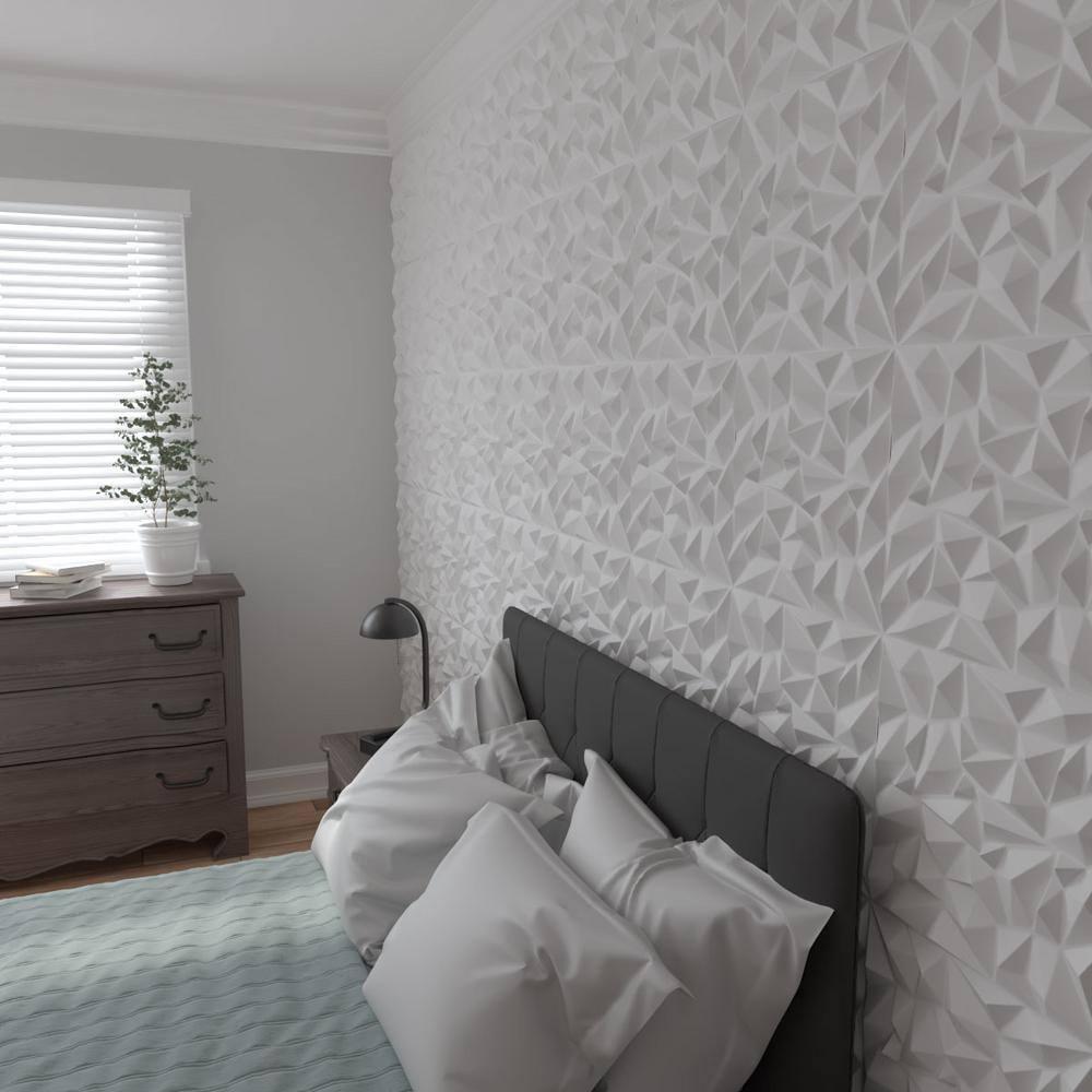 19 5/8"W x 19 5/8"H Leto EnduraWall Decorative 3D Wall Panel Covers 2.67 Sq. Ft.
