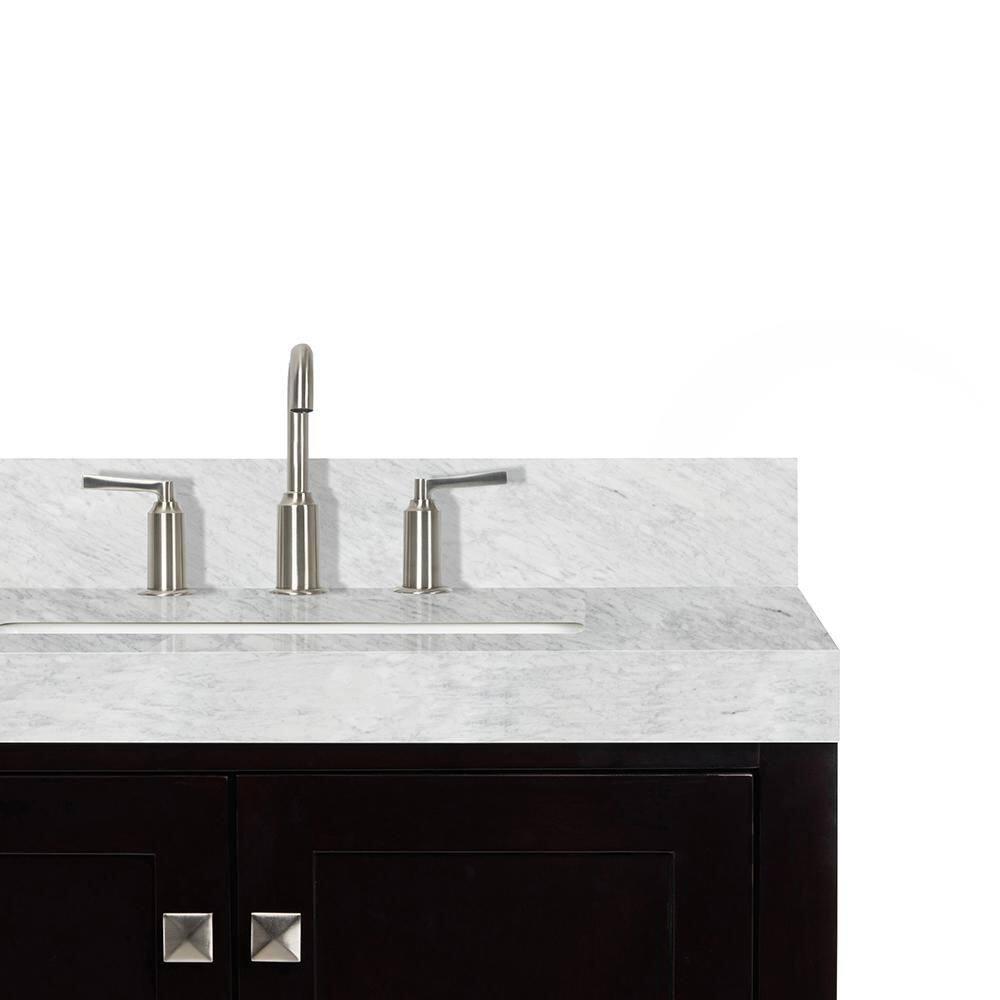 Cambridge Double Bathroom Vanity with Carrara Marble Top