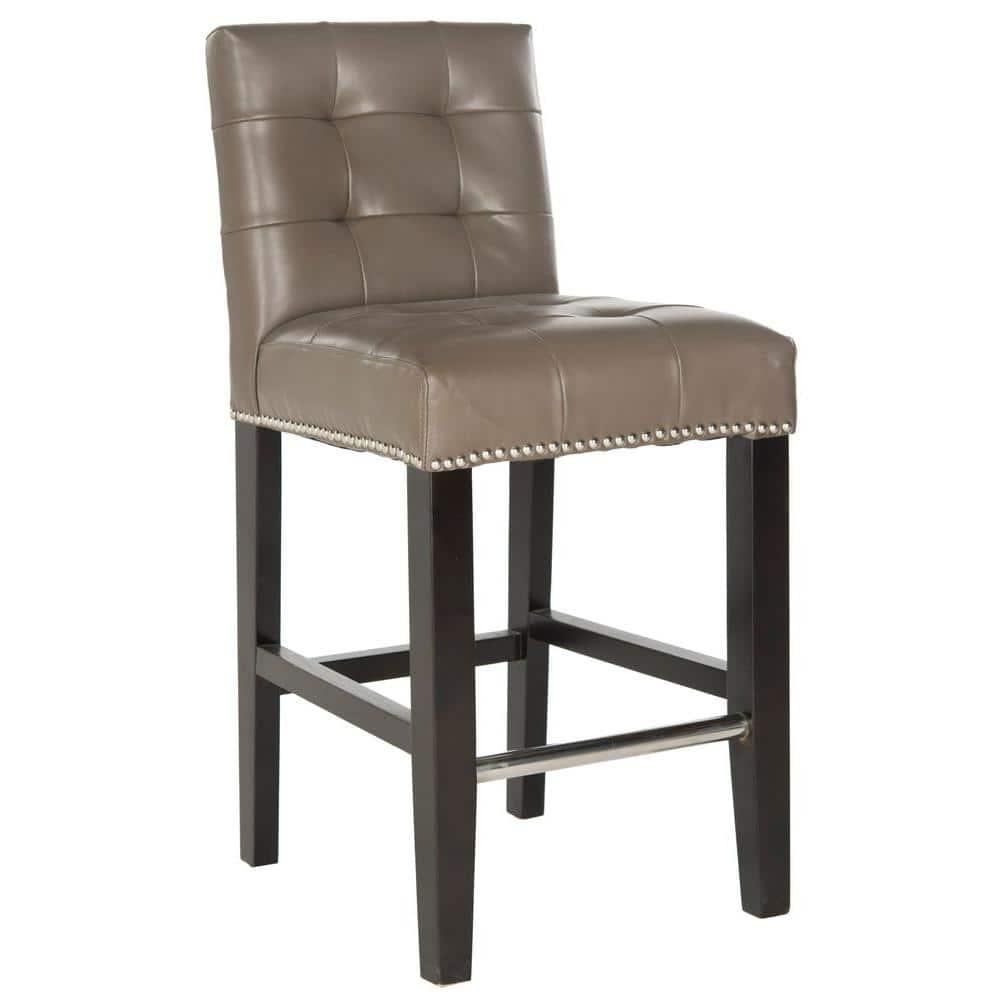 Thompson 23.9" Counter Stool with Silver Nail Heads - Clay - Safavieh