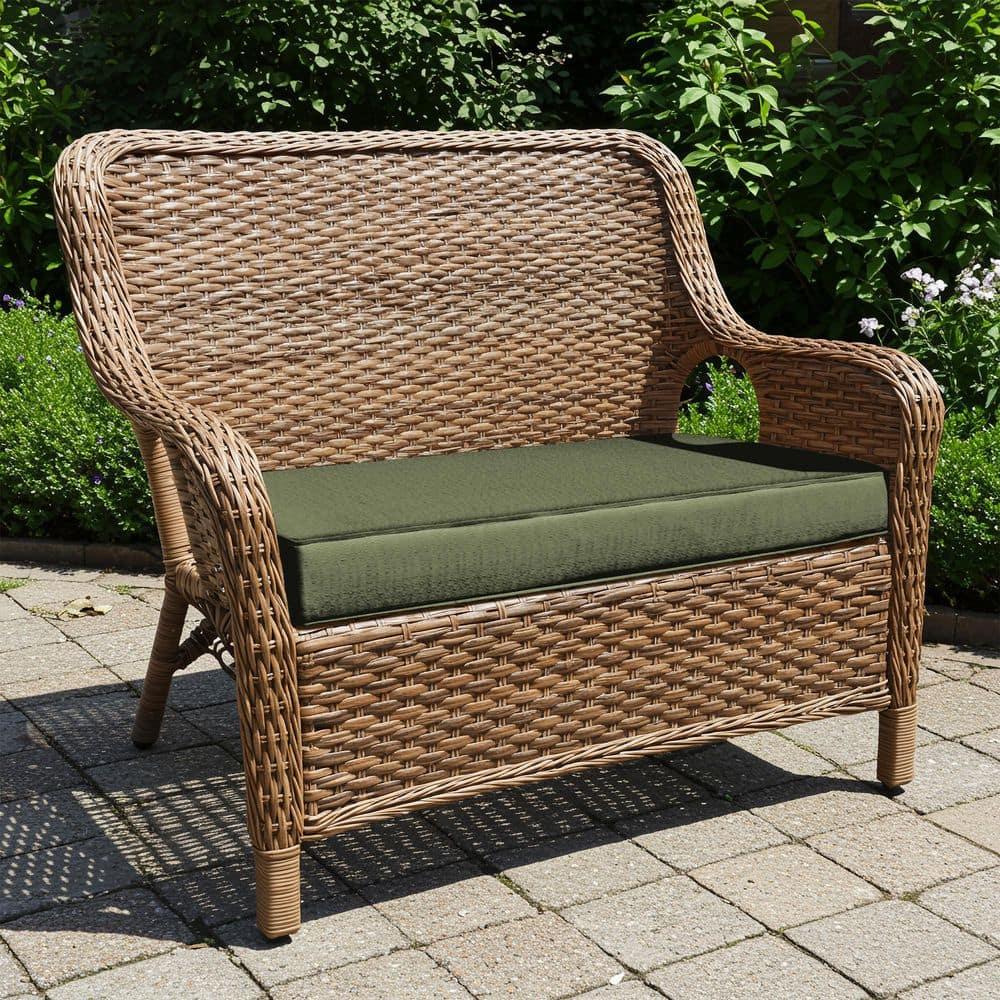 Classic Accessories Montlake FadeSafe Water-Repellent 48 x 18 x 3 Inch Outdoor Bench Cushion, Heather Fern