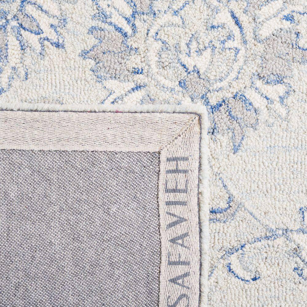 SAFAVIEH Micro-Loop Larry Oriental Area Rug, Light Blue/Ivory, 8' x 10'