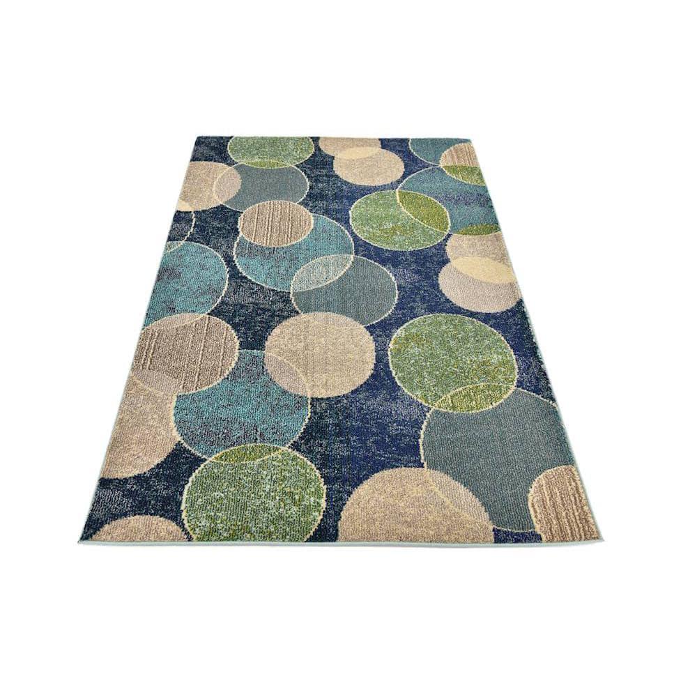 Unique Loom 4' 1 x 6' 1 Navy Blue Chromatic Seaside Area Rug