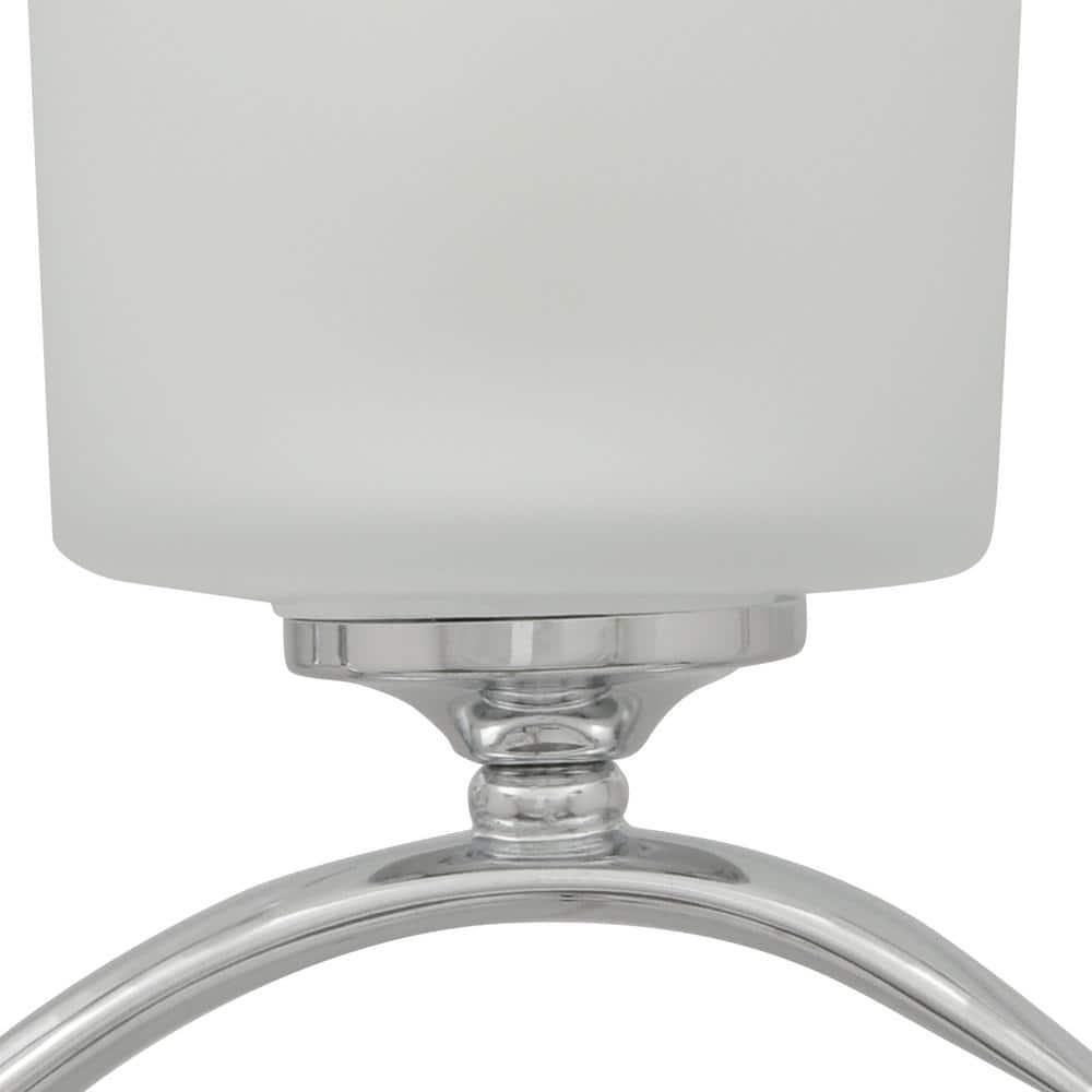 Progress Lighting Inspire 3-Light Wall Sconce, Polished Chrome, Etched Glass Shade