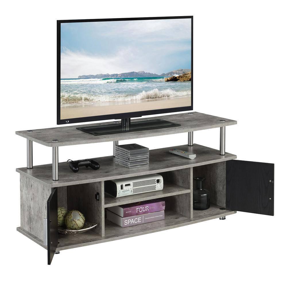 Convenience Concepts Designs2Go Monterey TV Stand, Faux Birch/Black