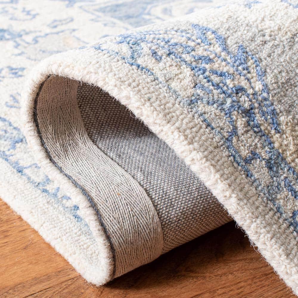 Micro-Loop MLP503 Hand Tufted Area Rug - Ivory/Blue - 8'x10' - Safavieh.